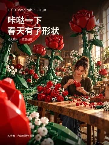 乐高玫瑰花束封面